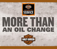 Harley-Davidson oil change flier